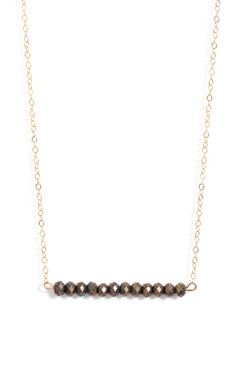 Etyre Pyrite Bar Necklace