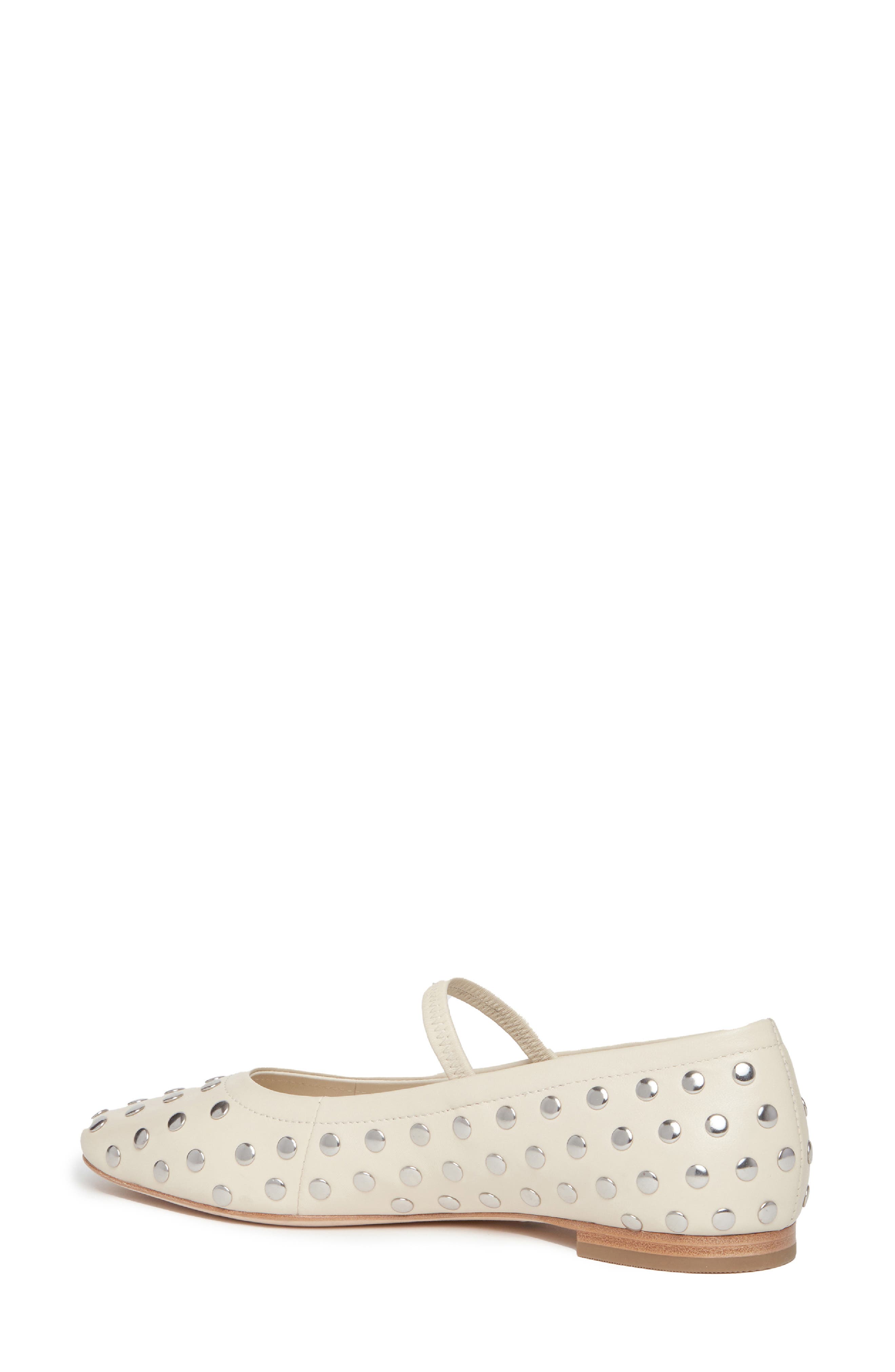 PAIGE Joya Stud Mary Jane Flat, Alternate, color, Bone