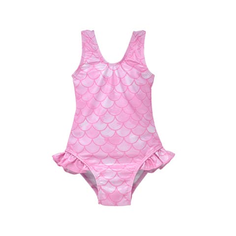 Infant & Toddlers Sun Protective UPF 50+ Delaney Hip Ruffle Swimsuit