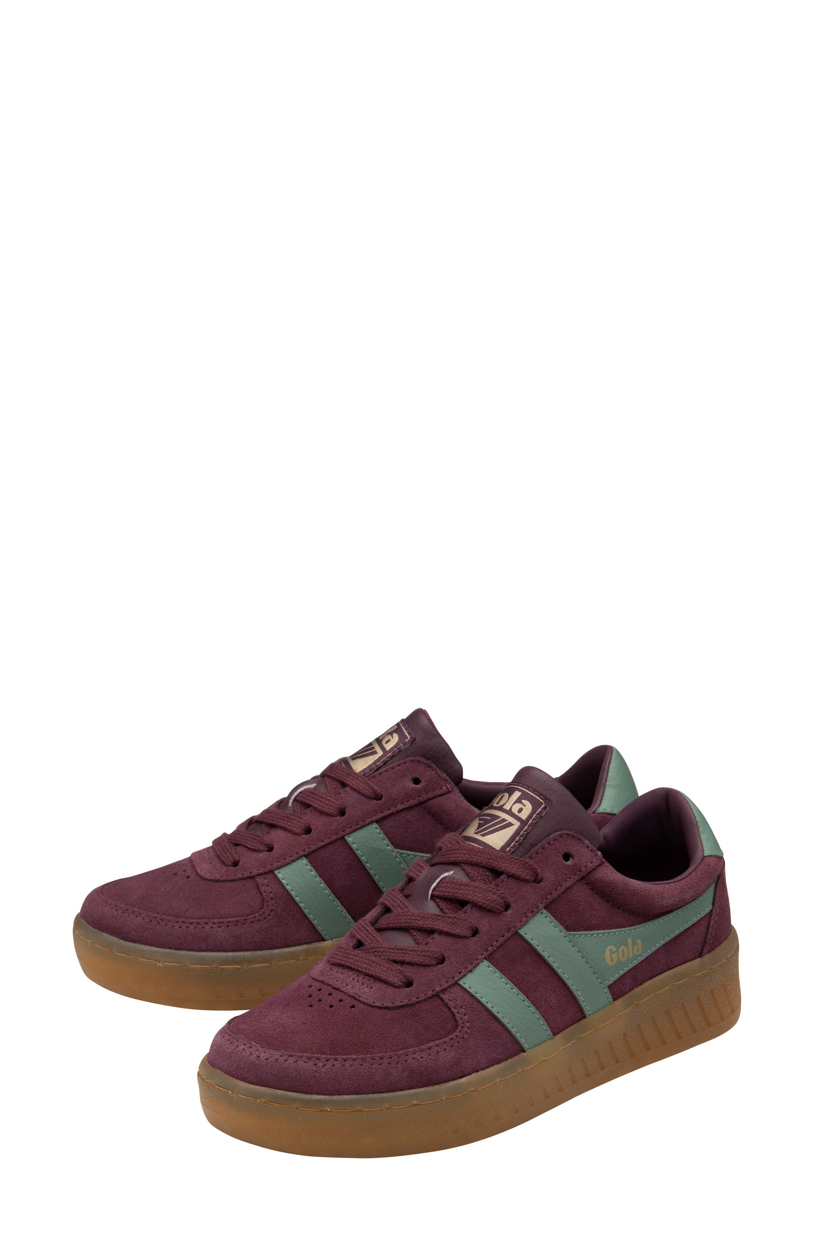 Gola Grandslam Sneaker, Alternate, color, Windsor Wine/ Green Mist/ Gum