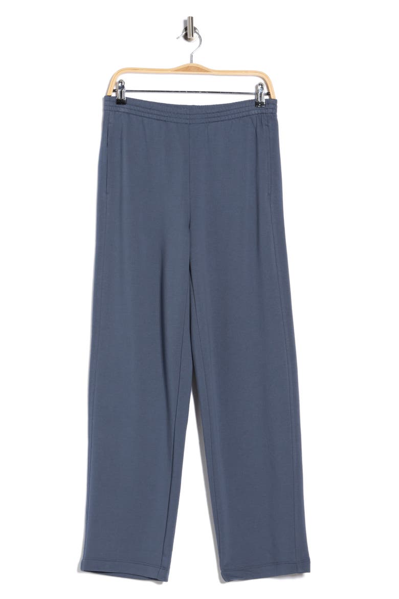 Cotton Wide Leg Sweatpants, Alternate, color, OBSIDIAN