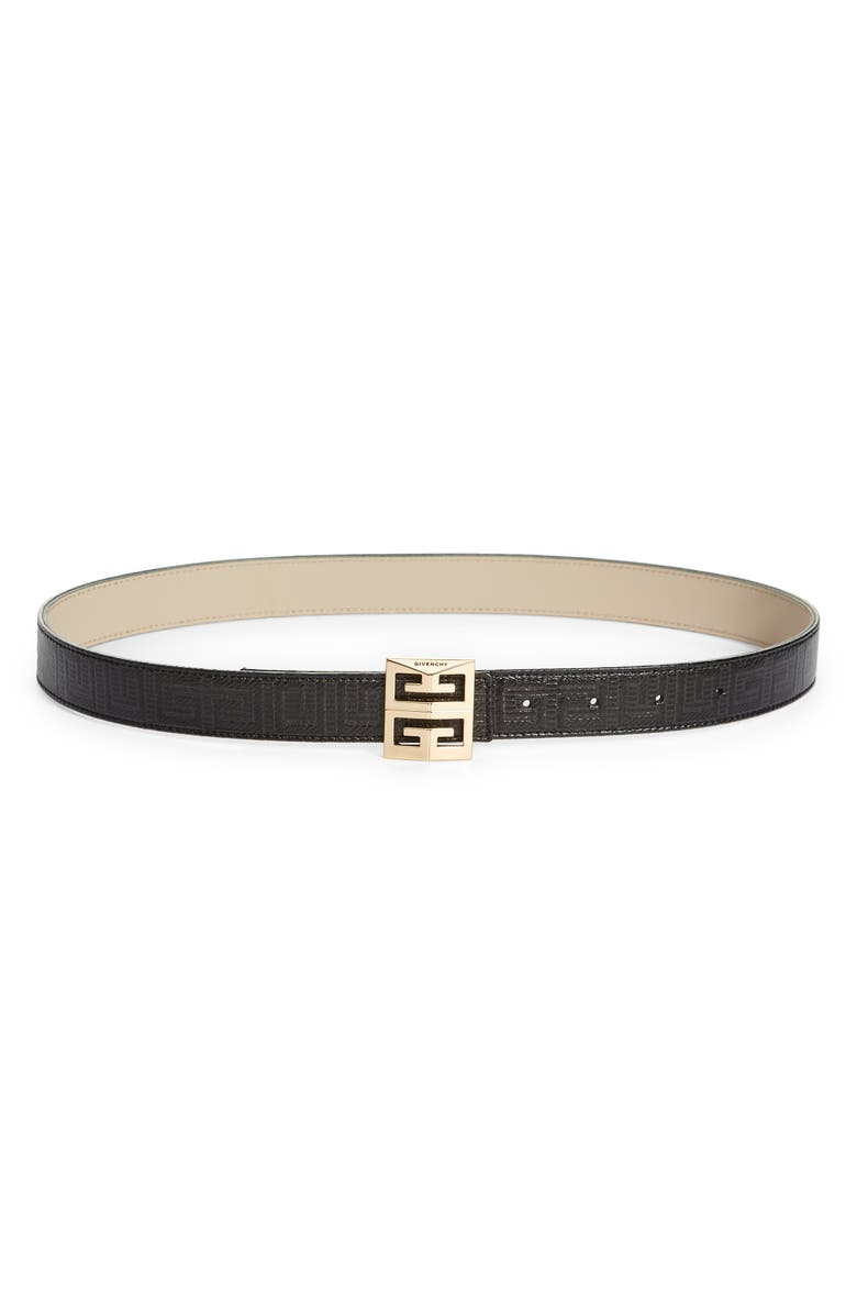 Givenchy 4G Buckle Reversible Leather Belt, Main, color,