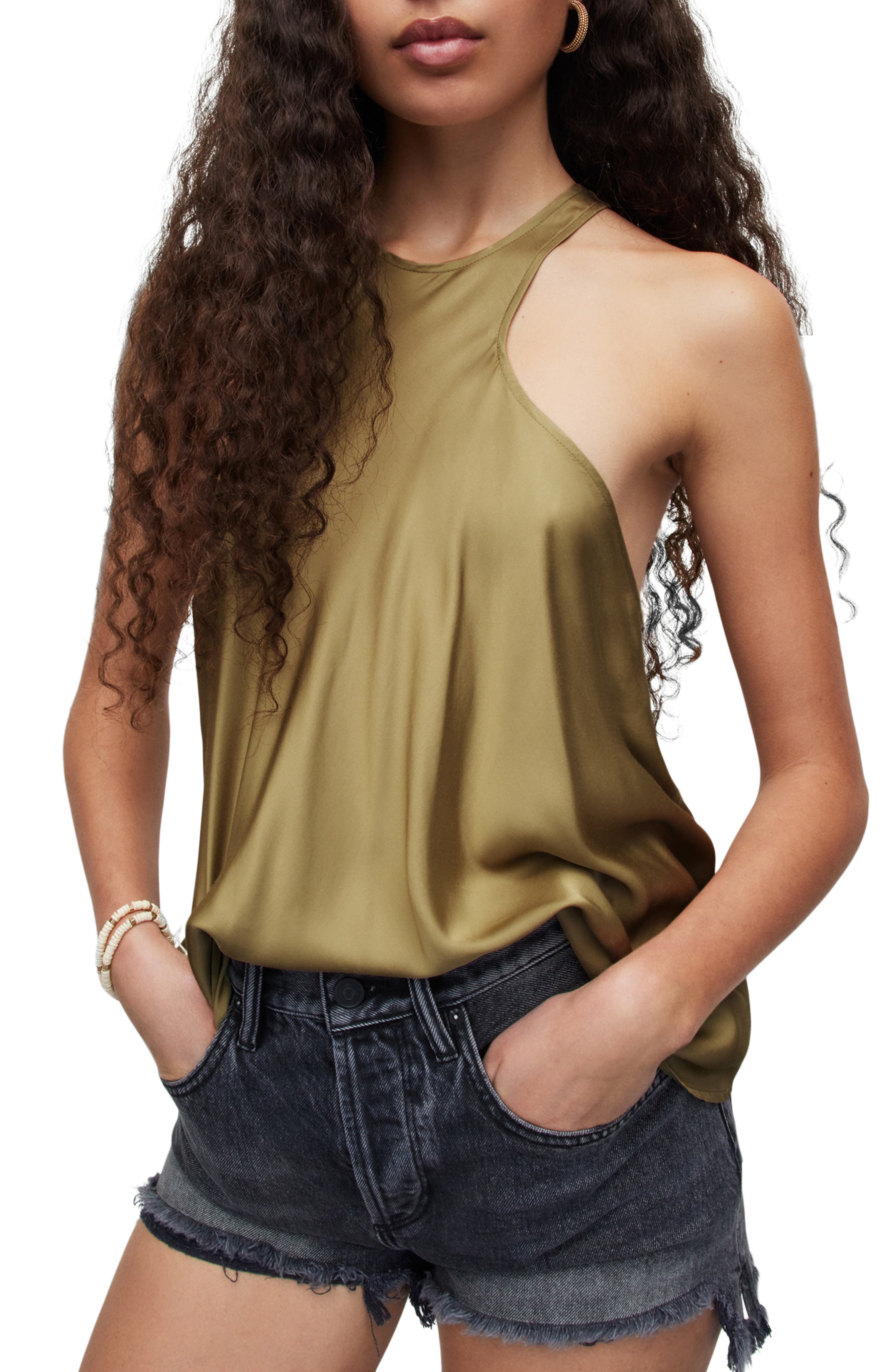 AllSaints Verna Halter Top (Women) | Nordstromrack