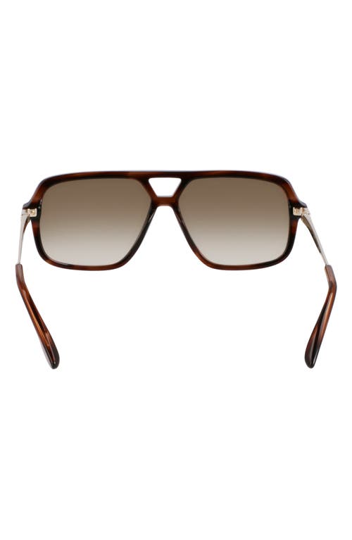 Victoria Beckham V Line 58mm Navigator Sunglasses In Brown