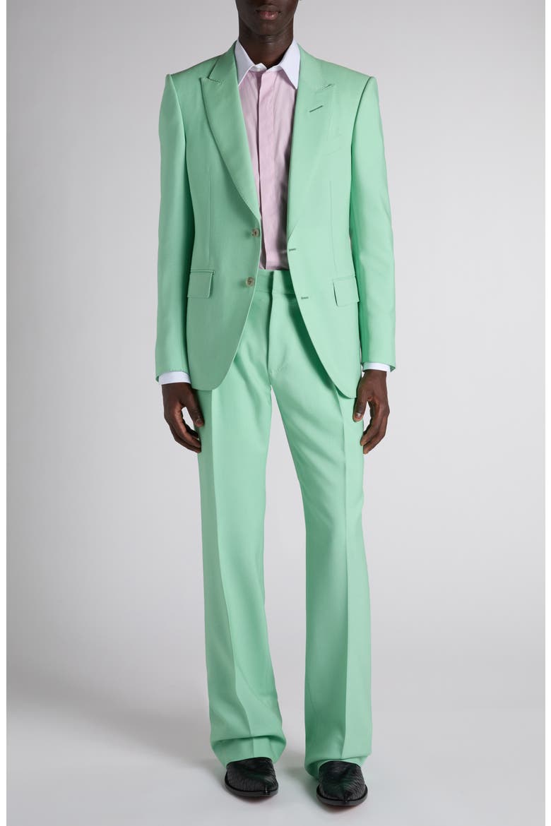 Compact Hopsack Blazer, Alternate, color, AQUAMARINE