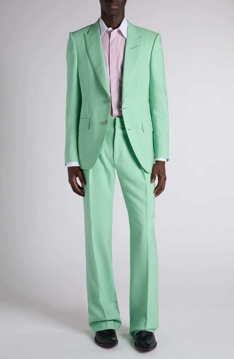 TOM FORD Compact Hopsack Blazer, Alternate, color, Aquamarine