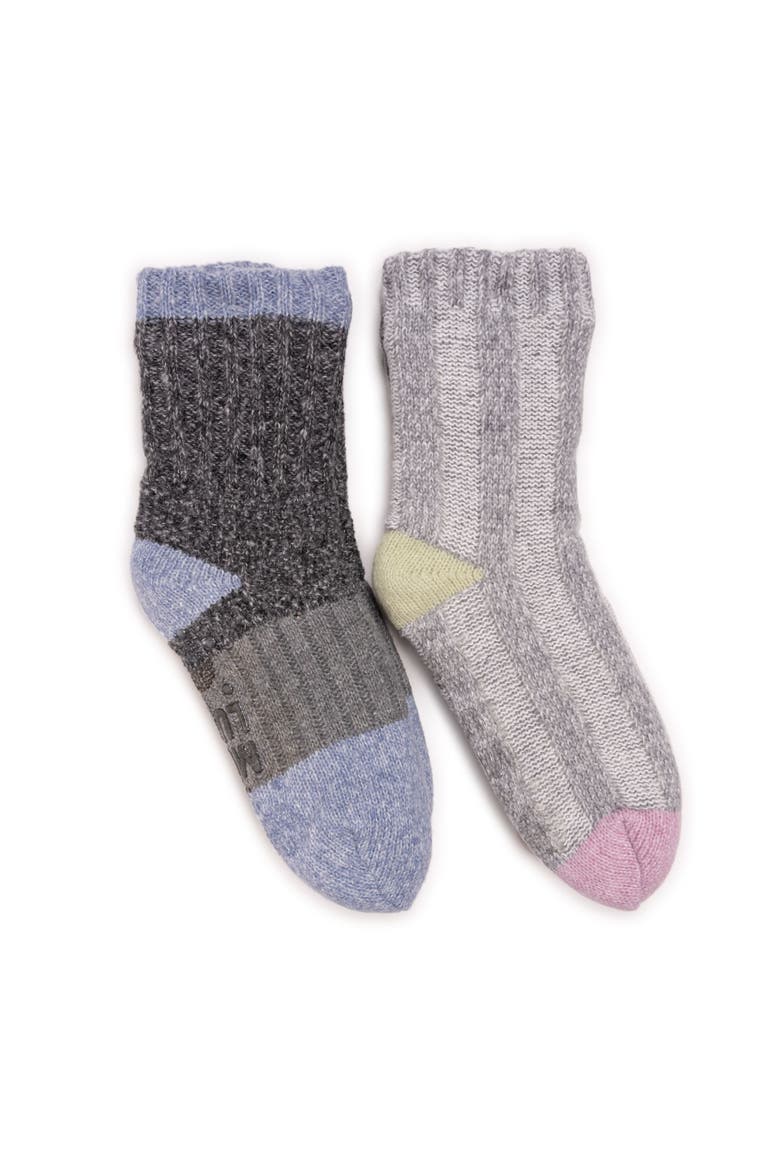 Color Blocked Sweater Cabin Socks, Main, color, Purple