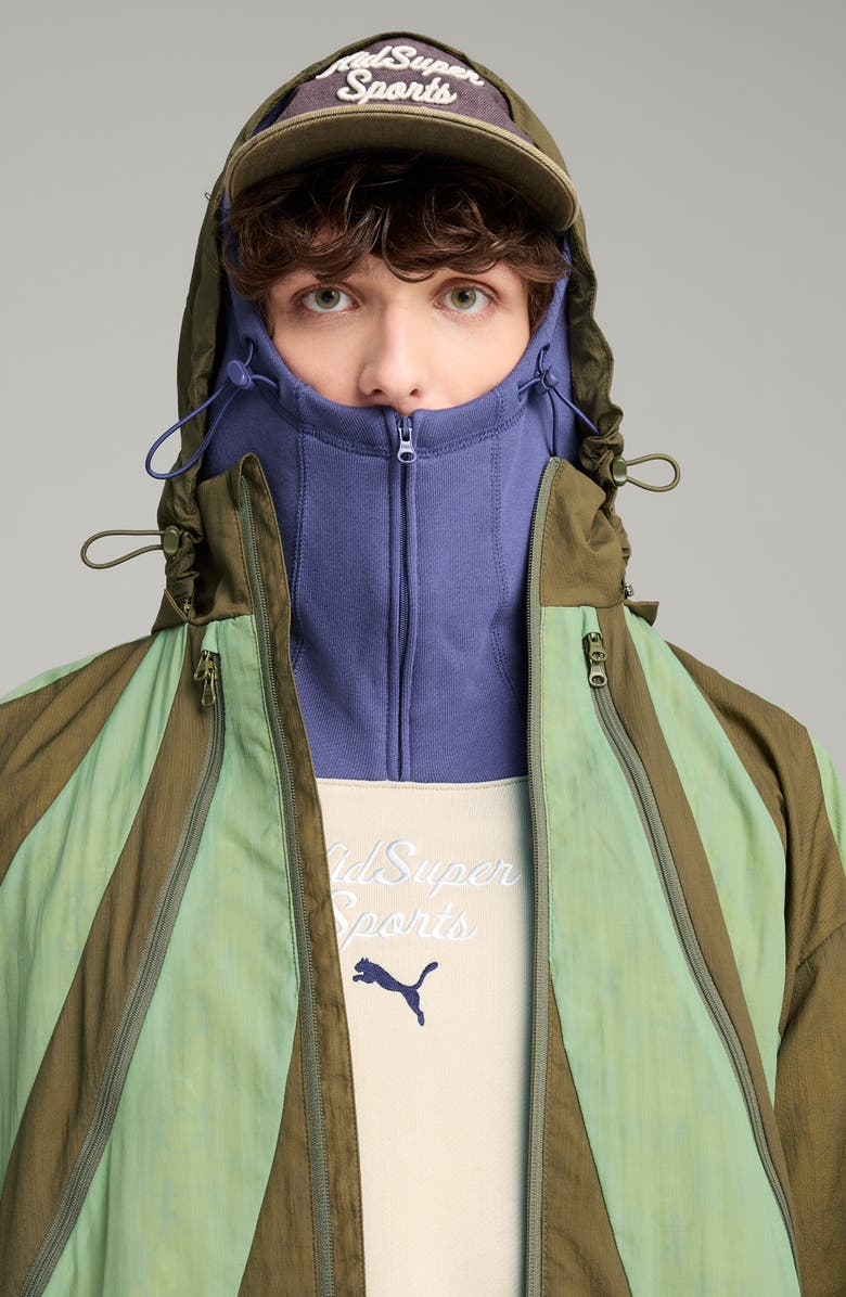 PUMA x KidSuper Oversize Nylon Windbreaker with Stowaway Hood, Alternate, color,