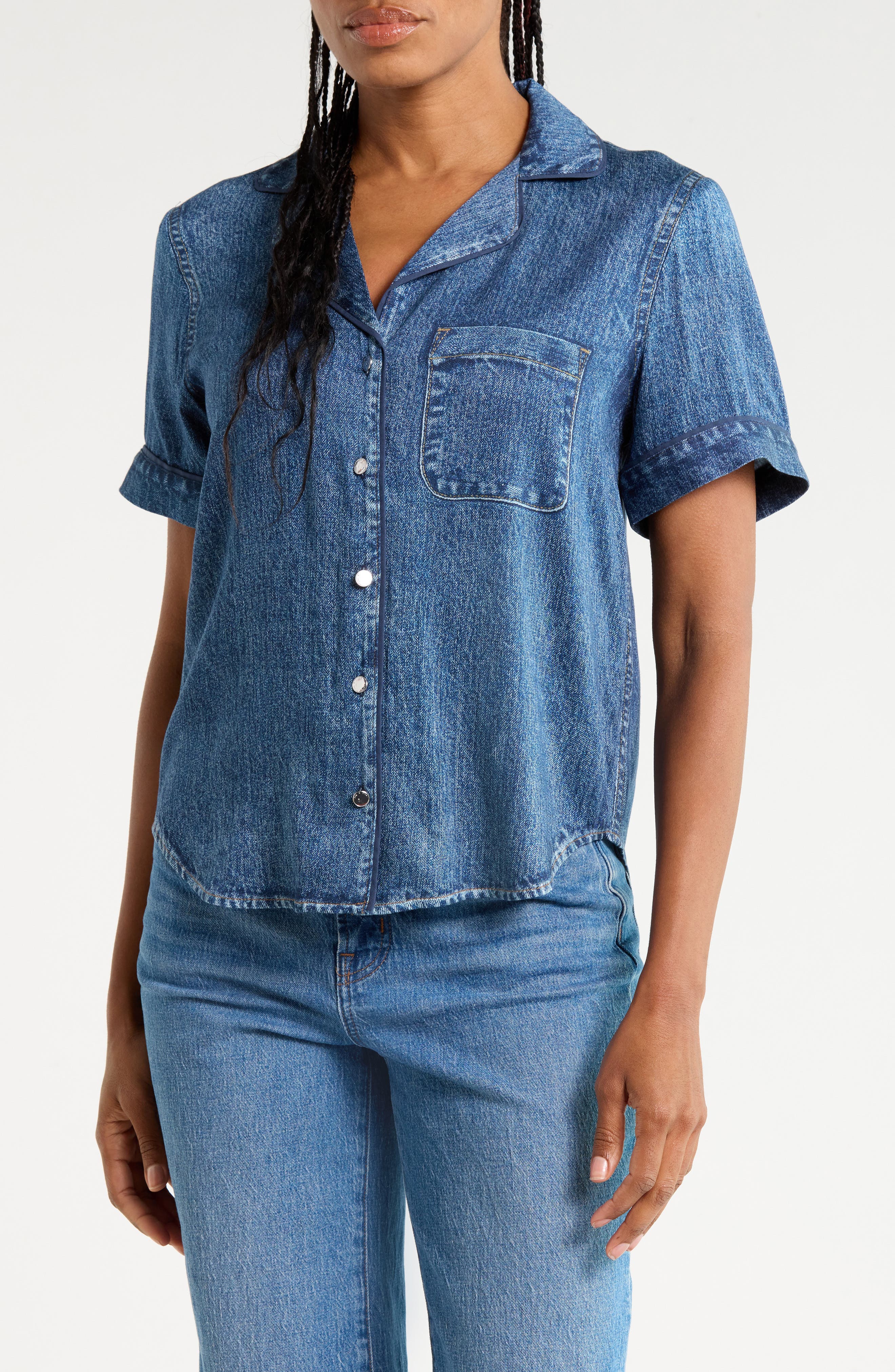 Miramar Short Sleeve Button-Down Top