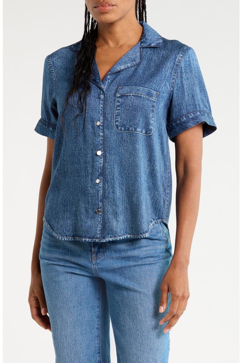 Miramar Short Sleeve Button-Down Top, Main, color, YORK