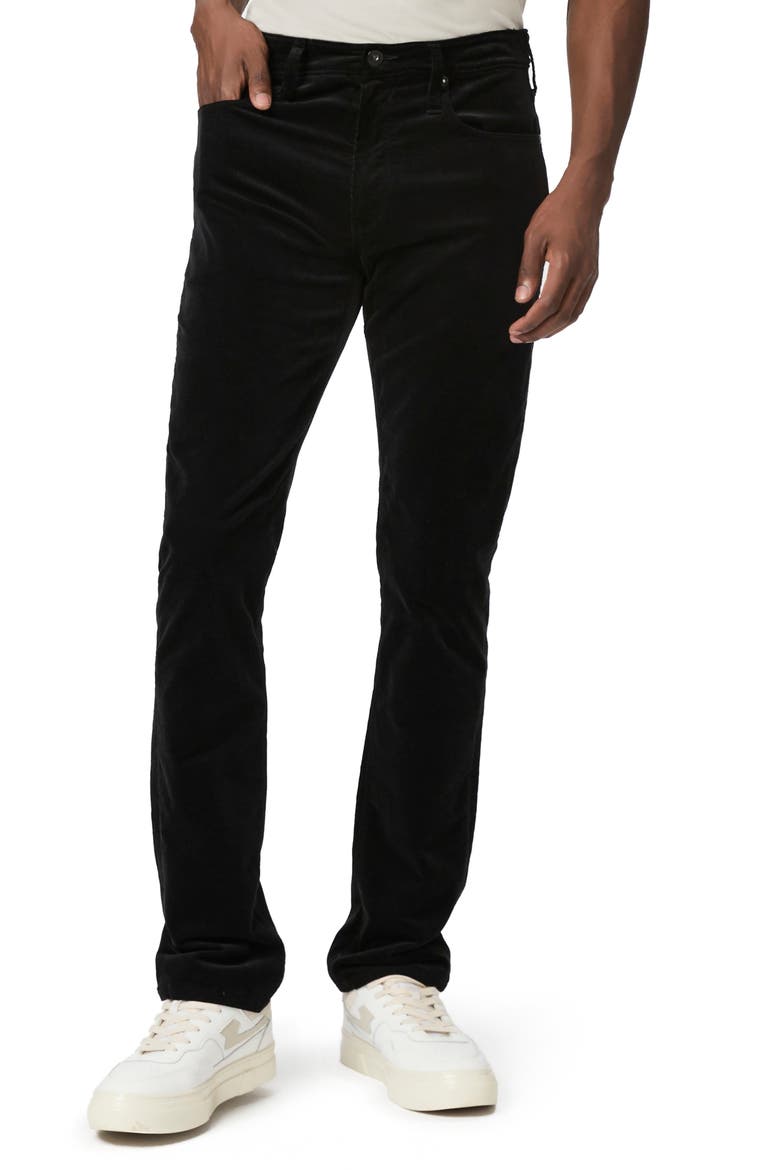 Lennox Slim Fit Corduroy Pants, Main, color, BLACK
