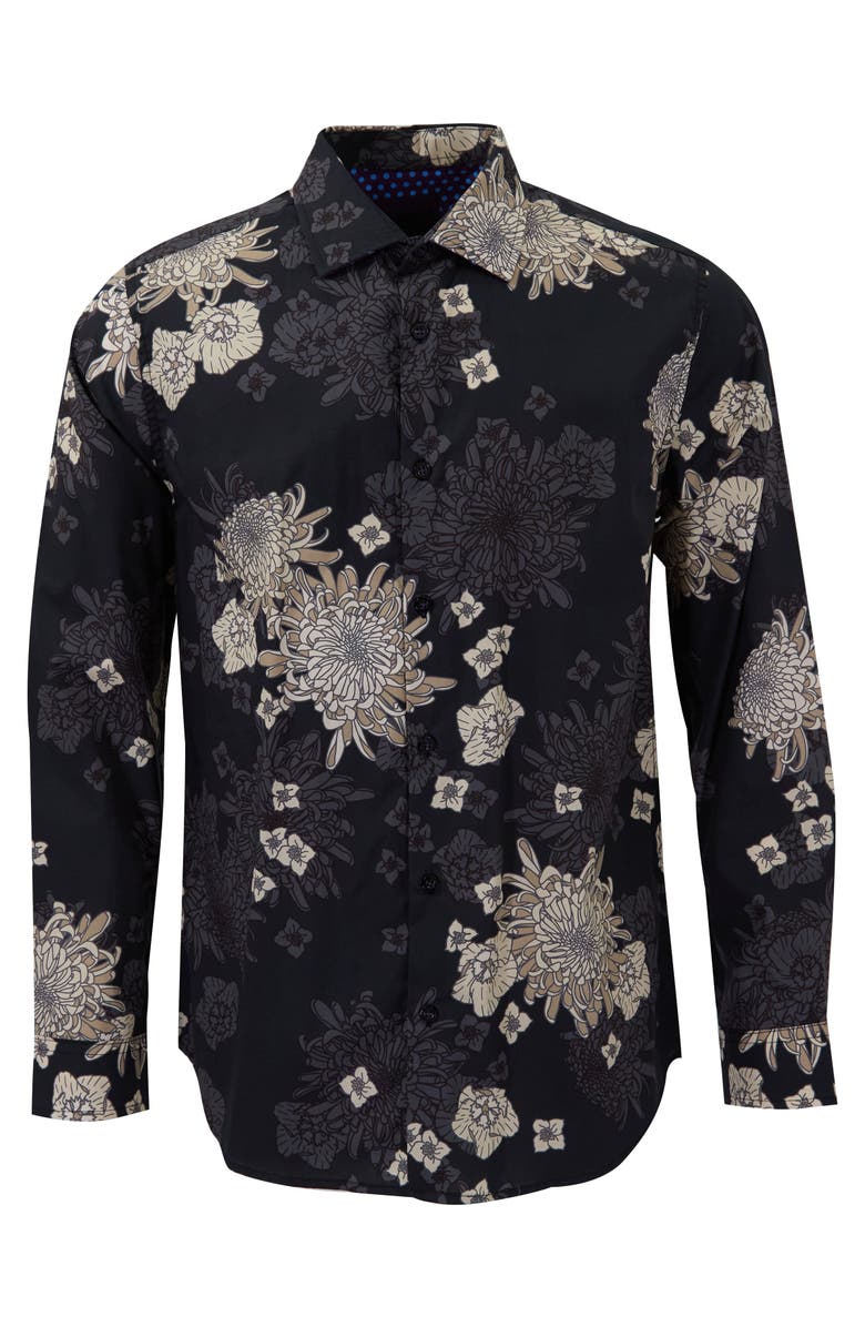 Lords of Harlech Norman Button-Up Shirt, Alternate, color, Mumms Dream Black