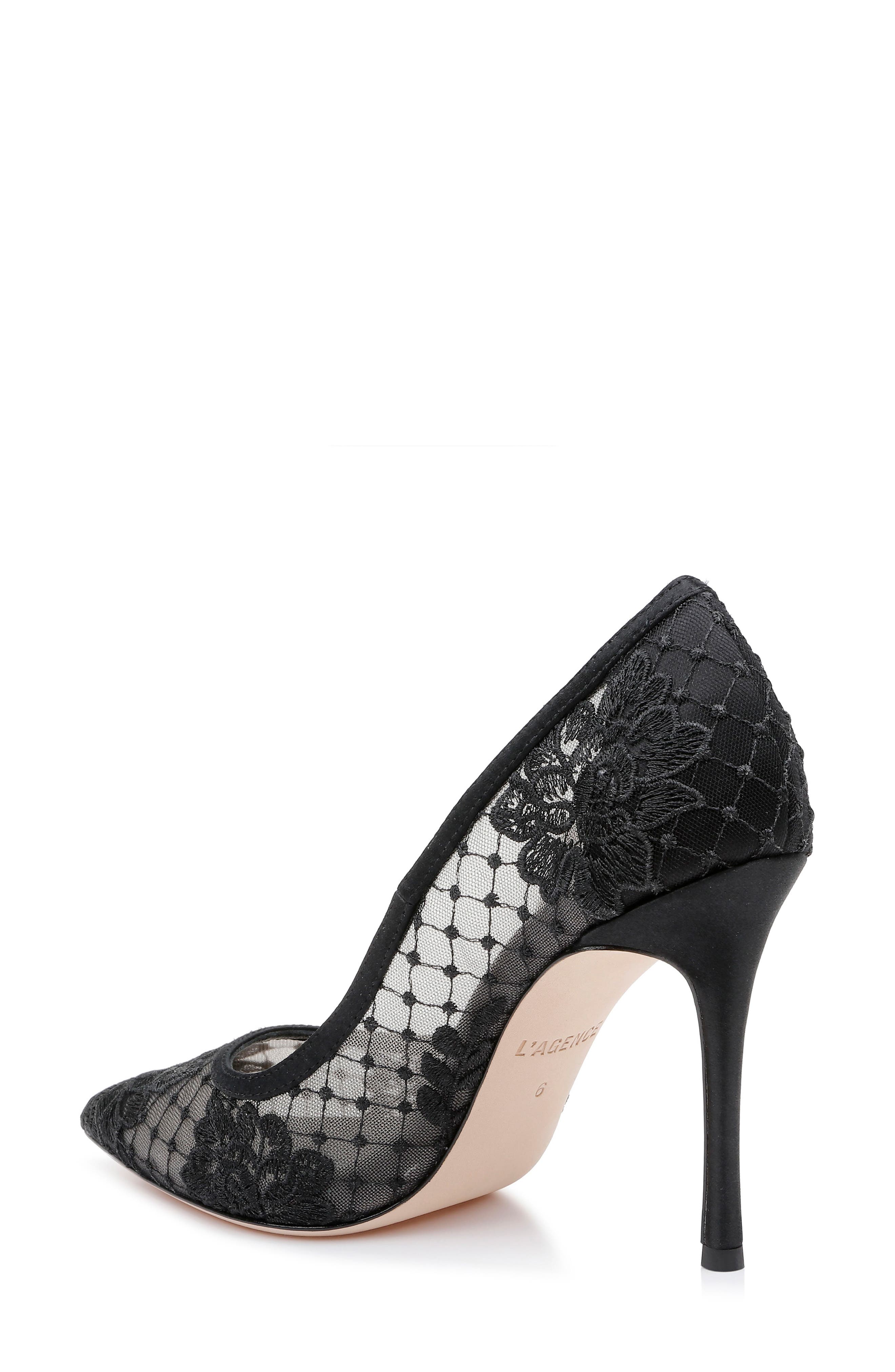 L'AGENCE Anais Embroidered Lace Pump, Alternate, color, 