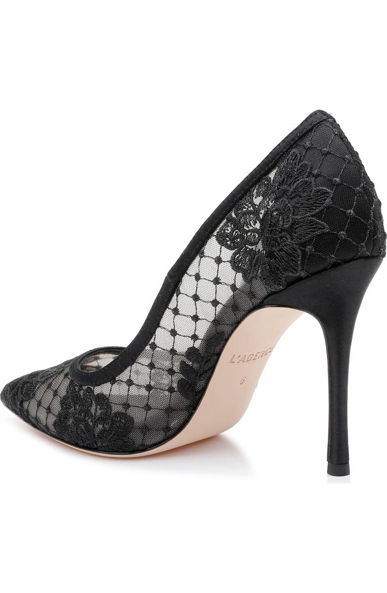 L'AGENCE Anais Embroidered Lace Pump, Alternate, color,