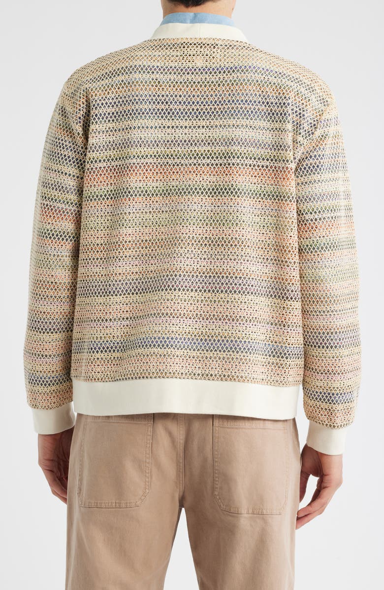 Corridor Rainbow Mesh Cardigan, Alternate, color, Pink Multi