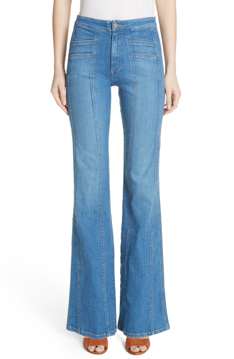 Veronica Beard Farrah Wide Leg Jeans, Main, color, 