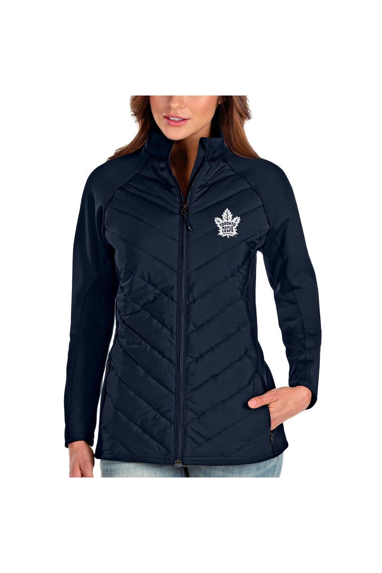 Women's Antigua Navy Toronto Maple Leafs Altitude Full-Zip Jacket, Main, color, Navy