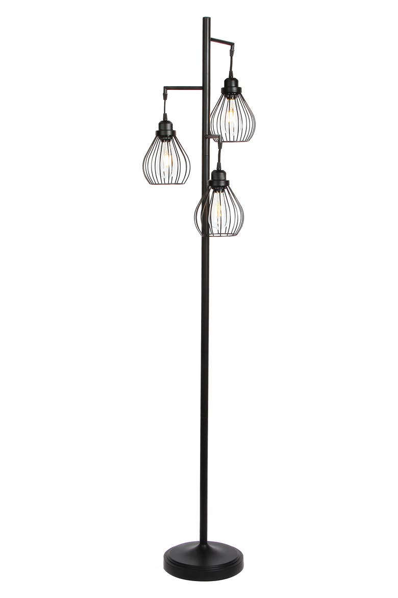 Teardrop LED Floor Lamp, Main, color, BLACK