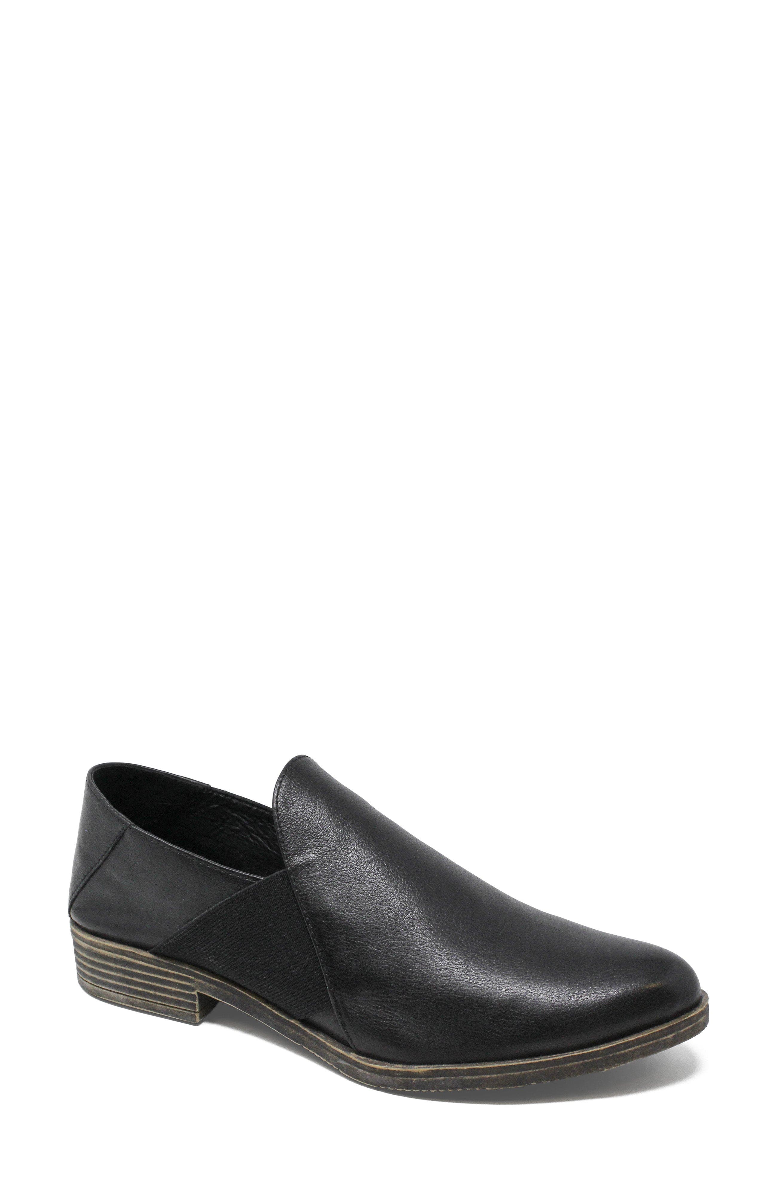 DJANGO AND JULIETTE Kefect Slip On Shoe, Main, color, Black-Black Leather-Elastic