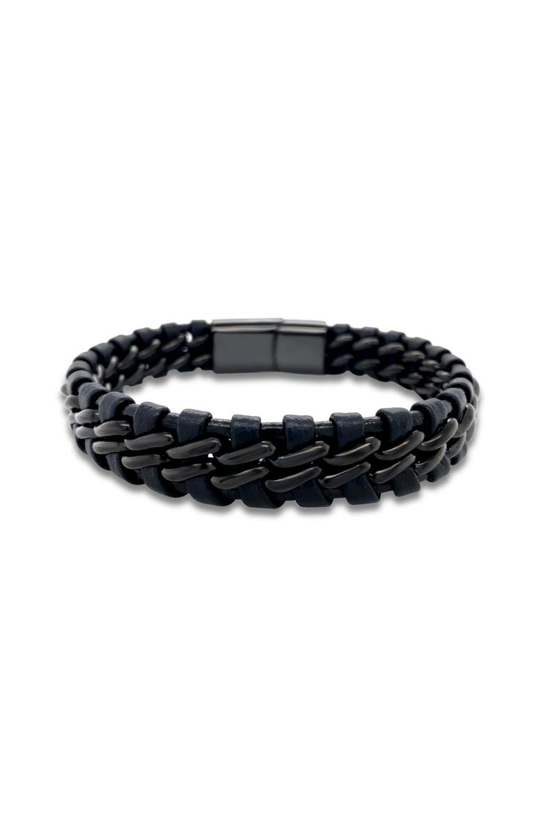 Anna Zuckerman Rowen Braided Cuff in Noir, Main, color, Black