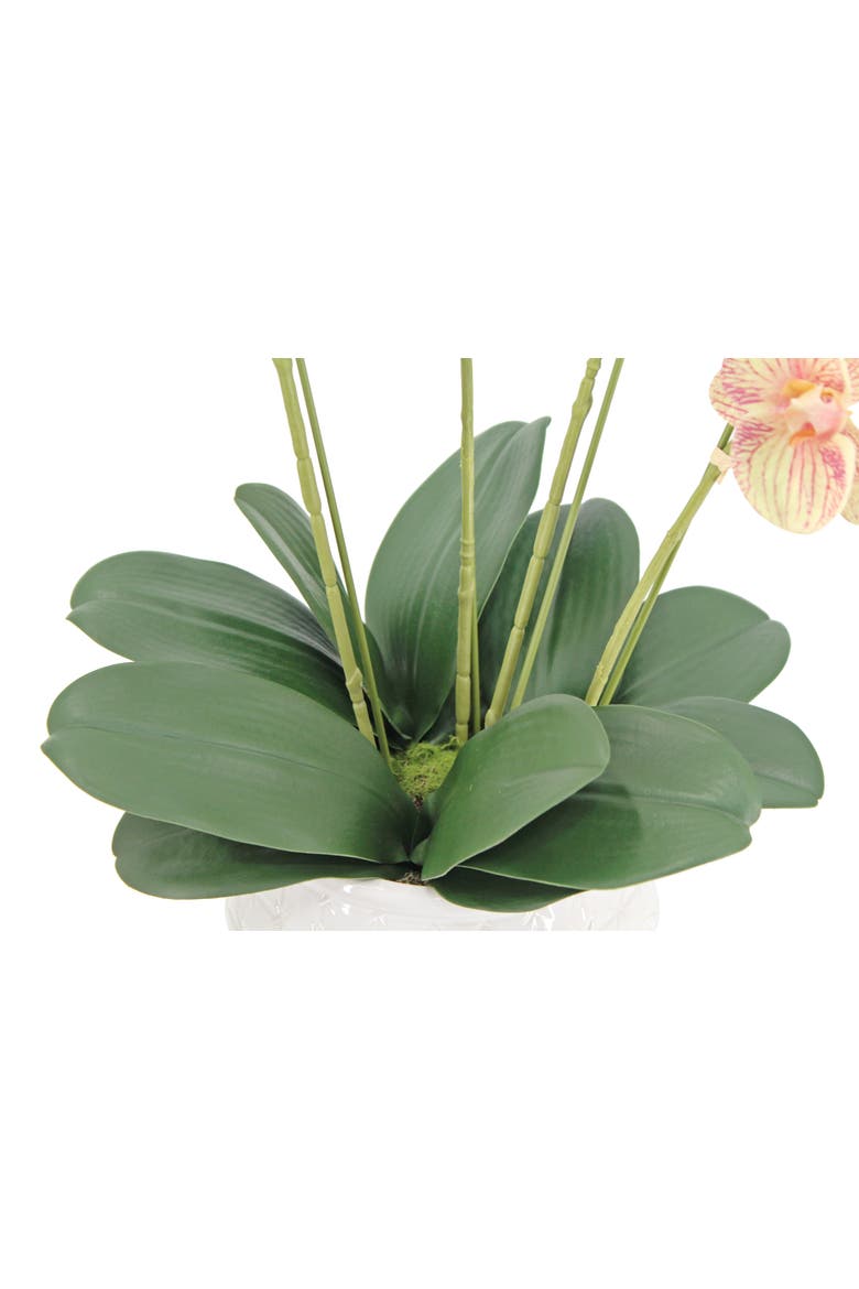 Artificial 4-Stem Phalaenopsis Orange Orchid, Alternate, color, Orange