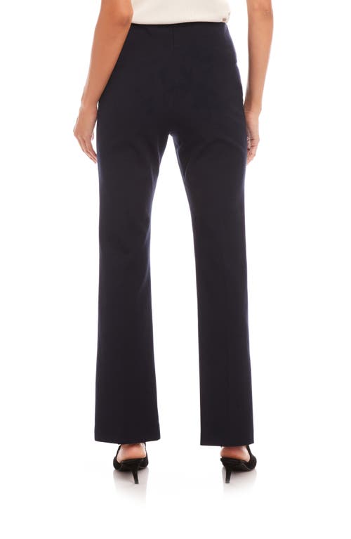 Karen Kane Stretch Twill Bootcut Pants In Navy
