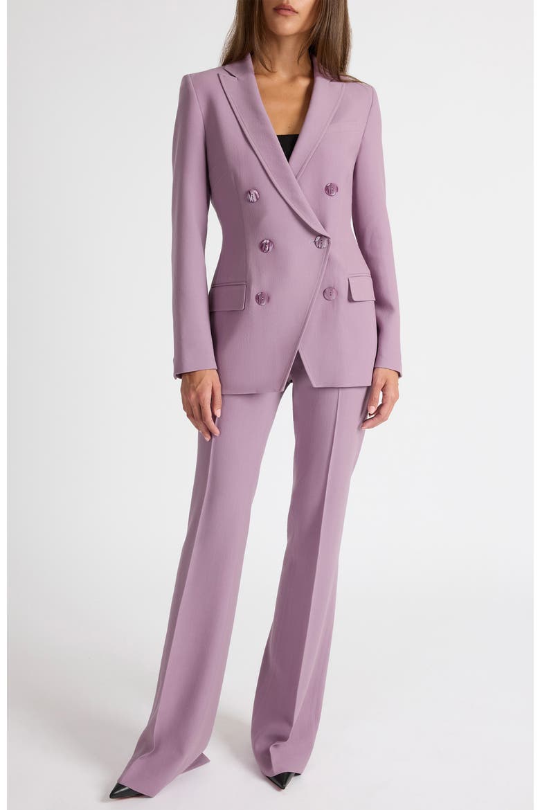 Paco Double-Breasted Six-Button Jacket in Wool Stretch, Alternate, color, DUSTY LILAC