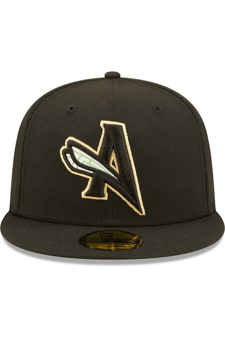 Men's New Era Black Augusta GreenJackets Authentic Collection Team Alternate 59FIFTY Fitted Hat, Alternate, color, Black