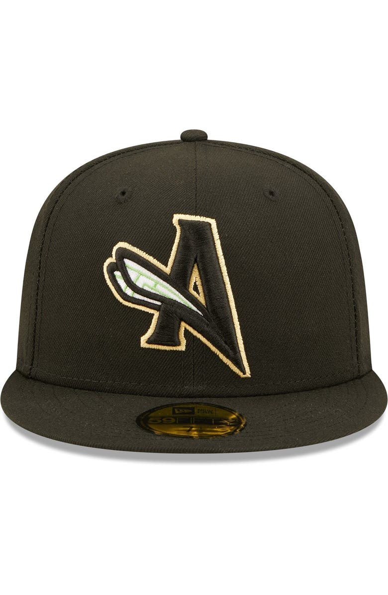 New Era Men's New Era Black Augusta GreenJackets Authentic Collection Team Alternate 59FIFTY Fitted Hat, Alternate, color,