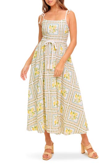 Flying Tomato Print Maxi Dress In White