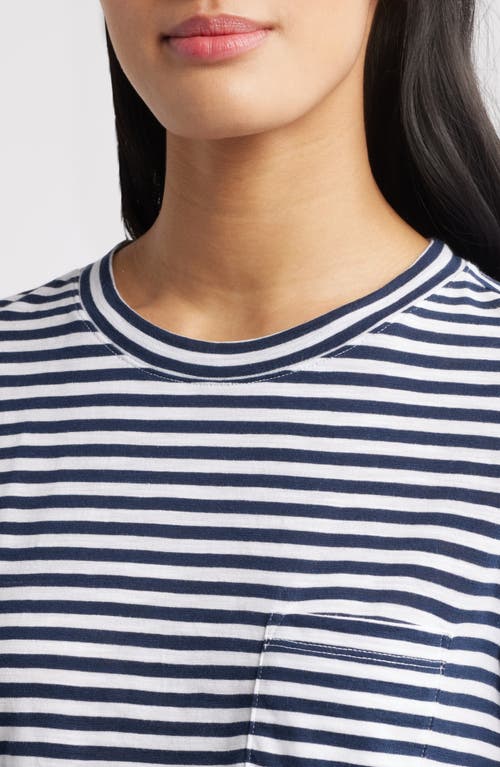 Caslonr Caslon(r) Cotton & Modal T-shirt In Navy- White Brooke Stripe