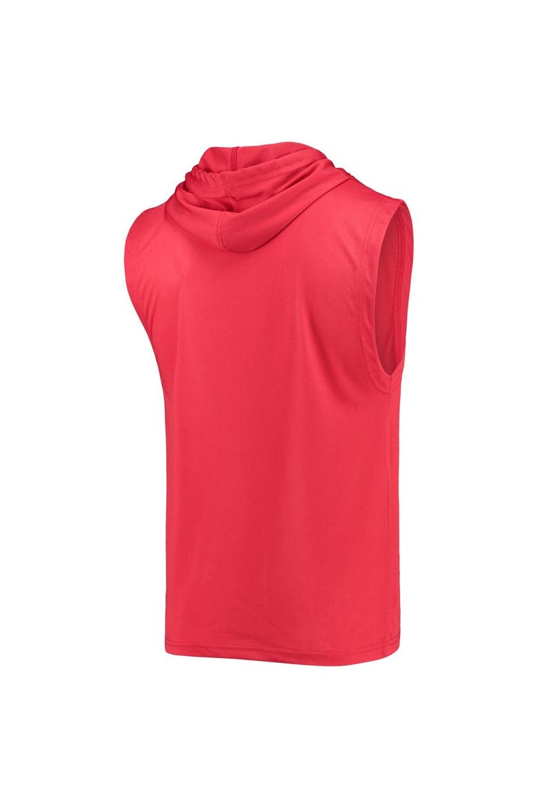 Men's Stitches Red Washington Nationals Sleeveless Pullover Hoodie, Alternate, color, Red