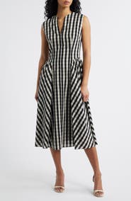 Lucy Paris Vivian Gingham Midi Dress