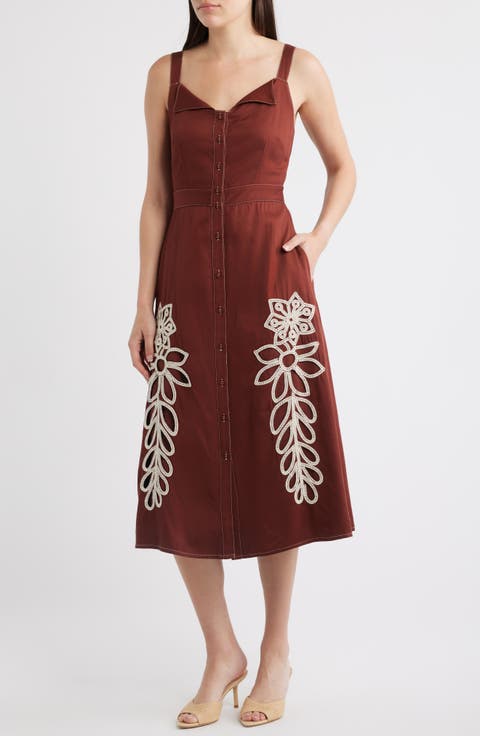 Joy Embroidered A-Line Dress
