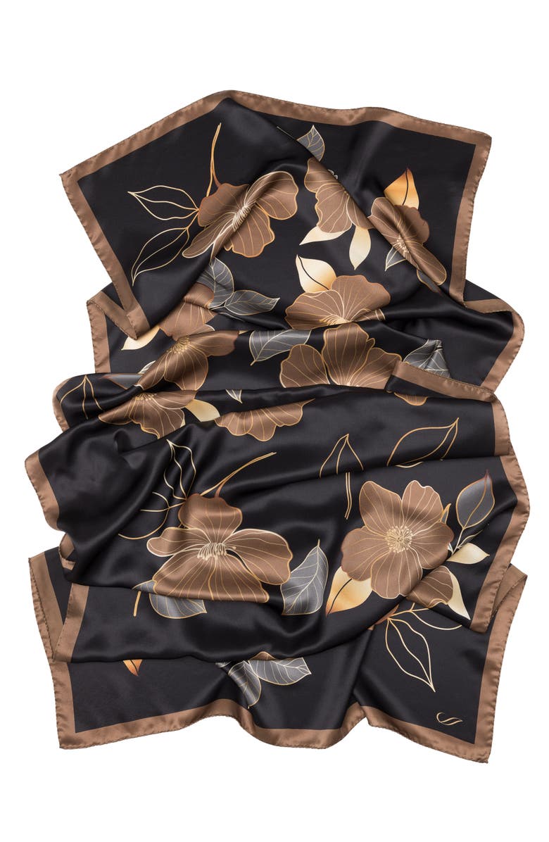 Elizabetta Laura - Silk Scarf/Shawl for Women, Alternate, color, Black