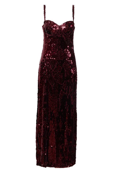 Sayla Sequin Bias Cut Mermaid Gown