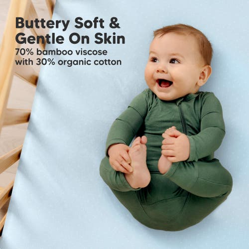 Keababies 2-pack Aereo Fitted Crib Sheets In Glacier