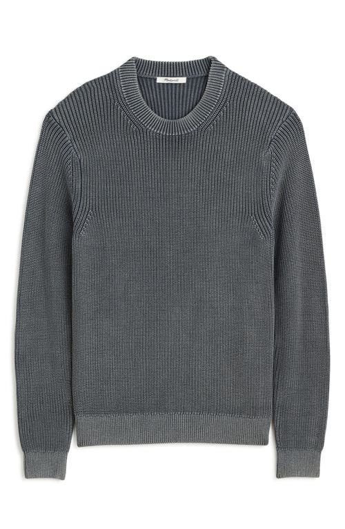 Madewell Shaker Stitch Crewneck Sweater In Gray