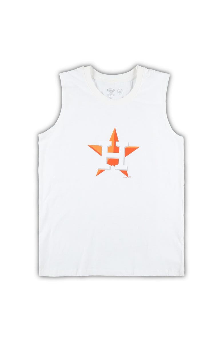 CONCEPTS SPORT Women's Concepts Sport White/Navy Houston Astros Plus Size Tank Top & Shorts Sleep Set, Alternate, color, White