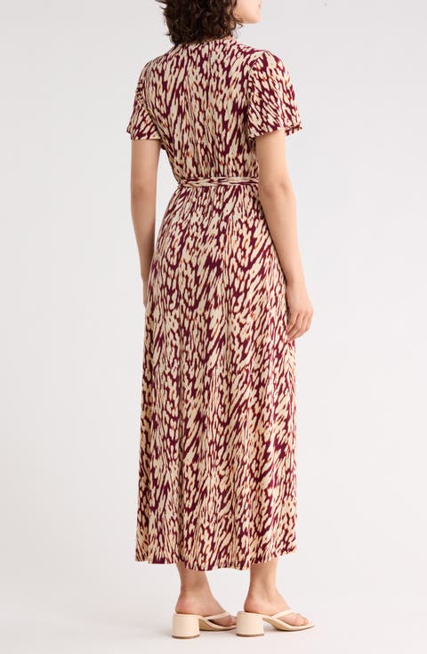Flutter Sleeve High-Low Dress