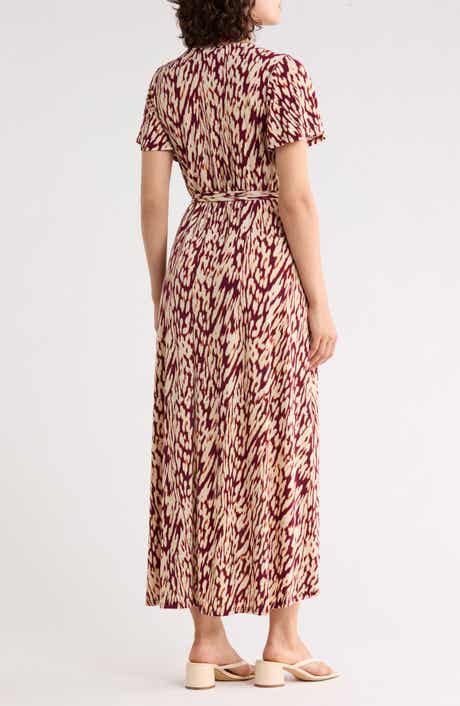 WEST K Flutter Sleeve High-Low Dress