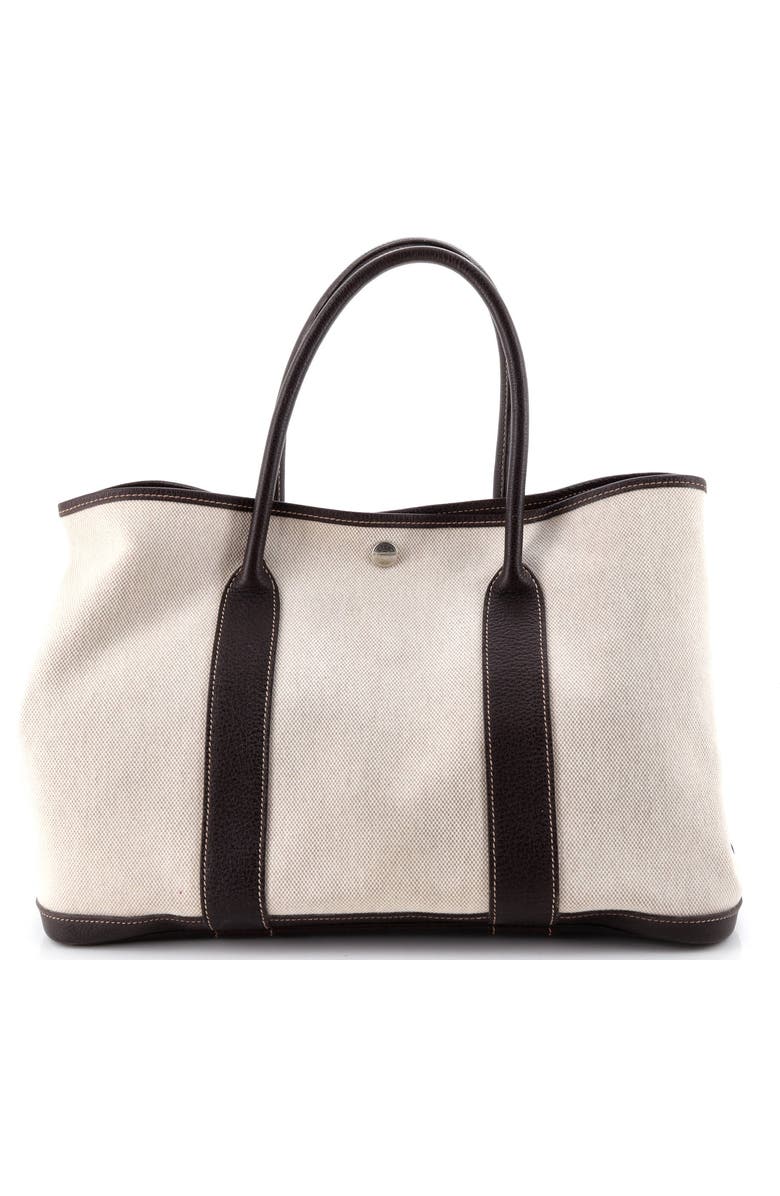 Pre-Owned Hermes Garden Party Tote Toile and Leather 36, Alternate, color, Cocaon