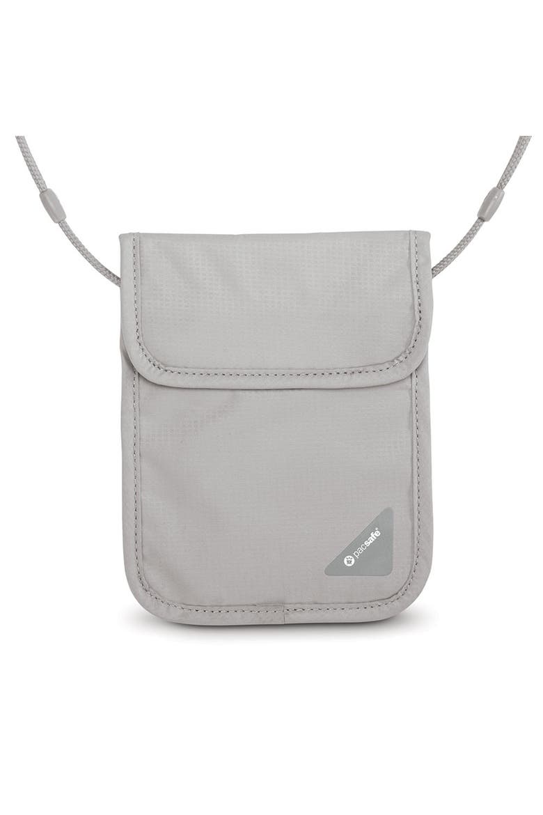 Coversafe X75 Anti-theft RFID Blocking Neck Pouch Neutral Grey, Main, color, Neutral Grey