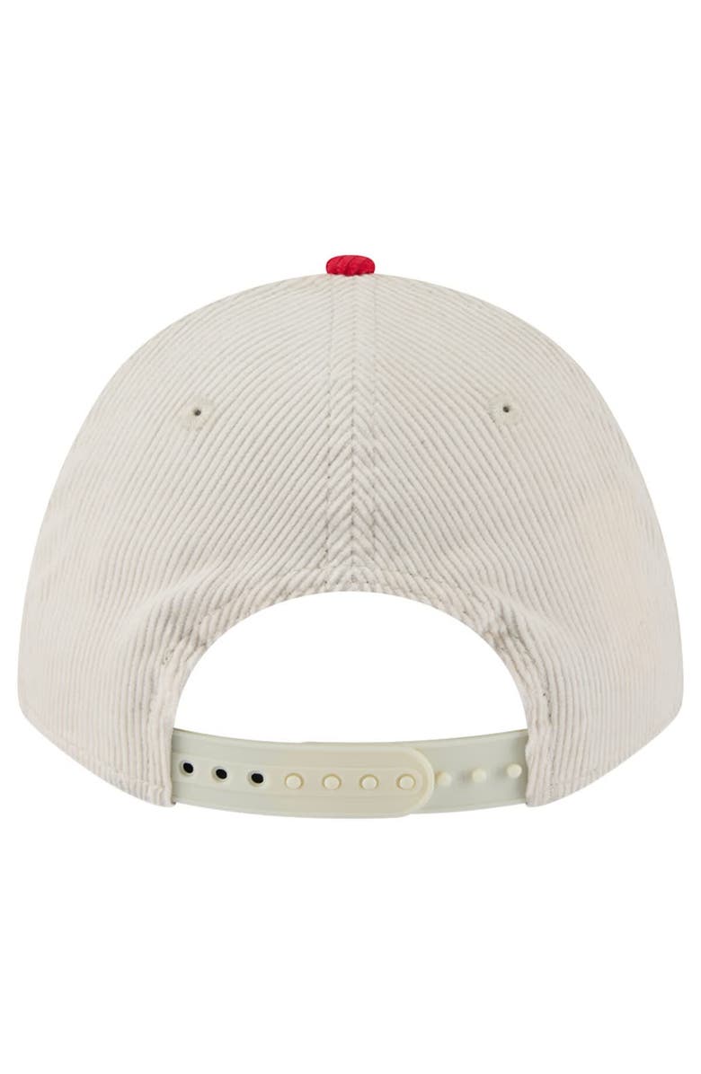 New Era Men's New Era  Cream/Scarlet San Francisco 49ers  Two-Tone Sided Corduroy 9FORTY A-Frame Adjustable Hat, Alternate, color, Cream