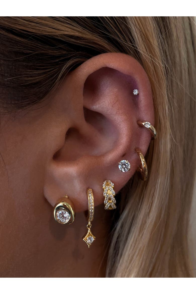 Daphne Earrings, Alternate, color, Gold
