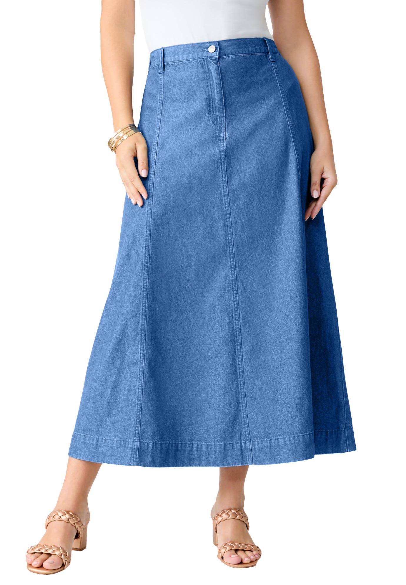 Plus Size 24/7 Stretch A Line Maxi Skirt - image 4