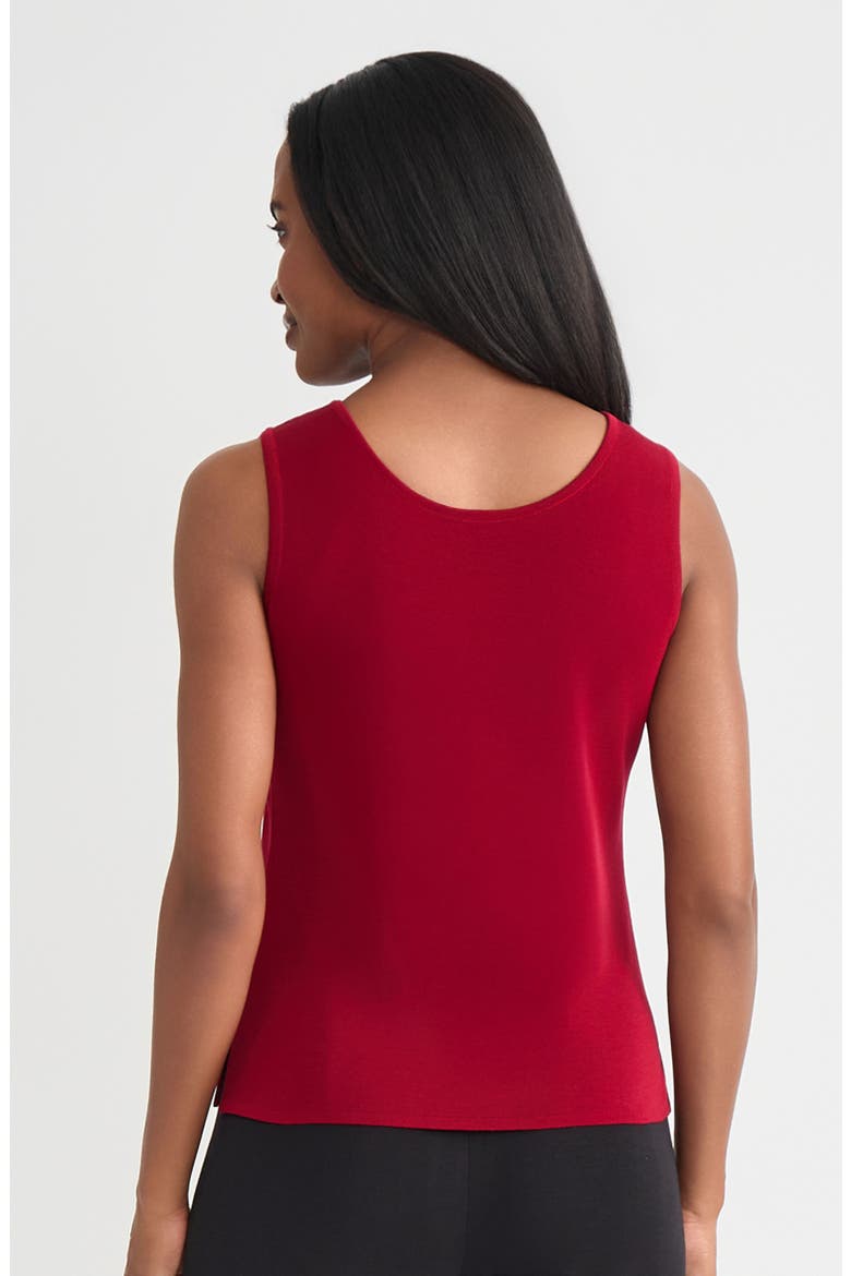 Double Scoop Neck Mylana Knit Tank, Alternate, color, Scarlet Red