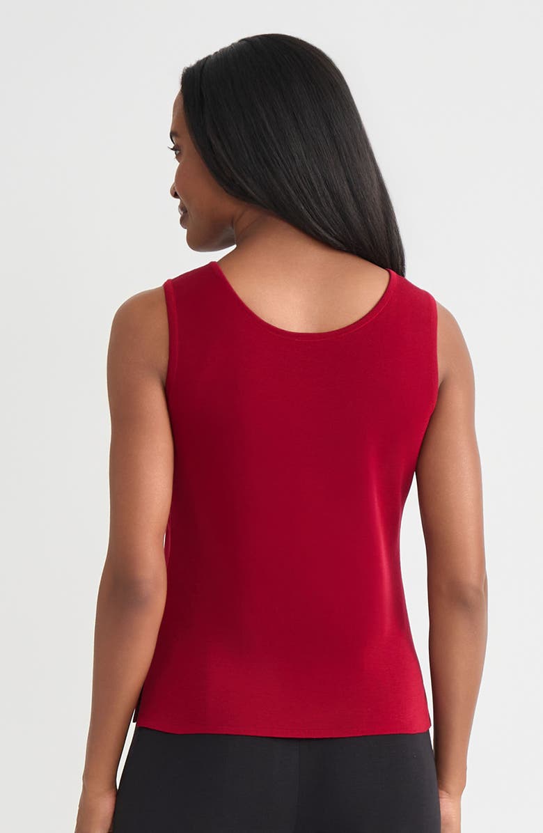 Misook Double Scoop Neck Mylana Knit Tank, Alternate, color, Scarlet Red