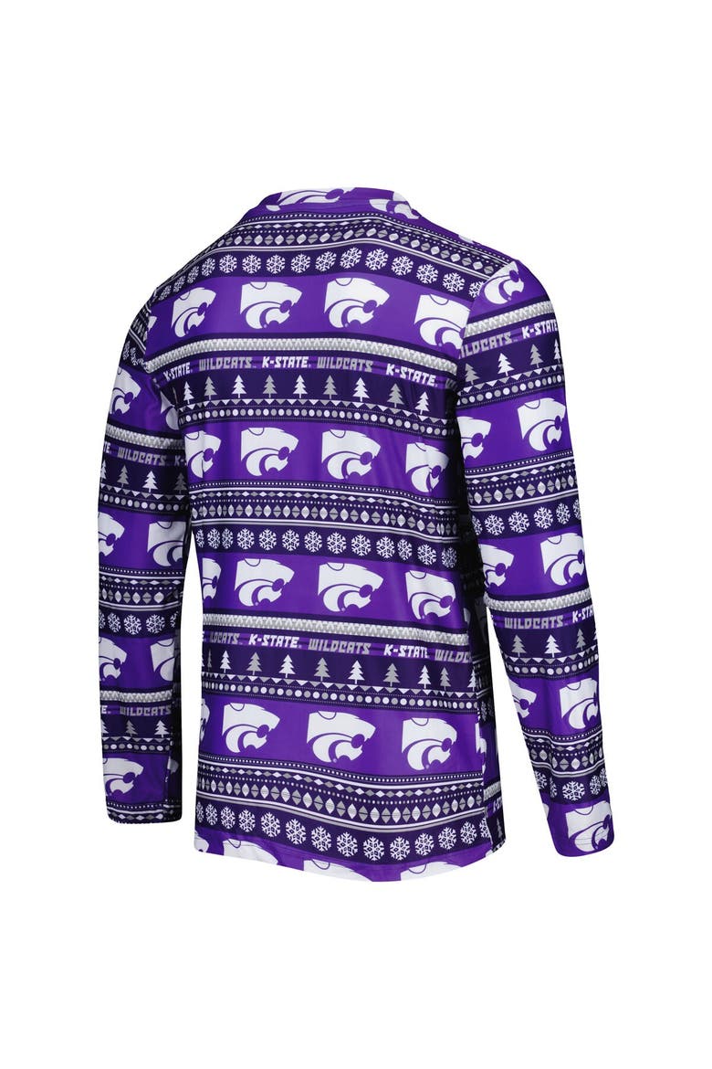 Men's Concepts Sport Purple Kansas State Wildcats Swivel Long Sleeve T-Shirt & Pants Sleep Set, Alternate, color, Purple