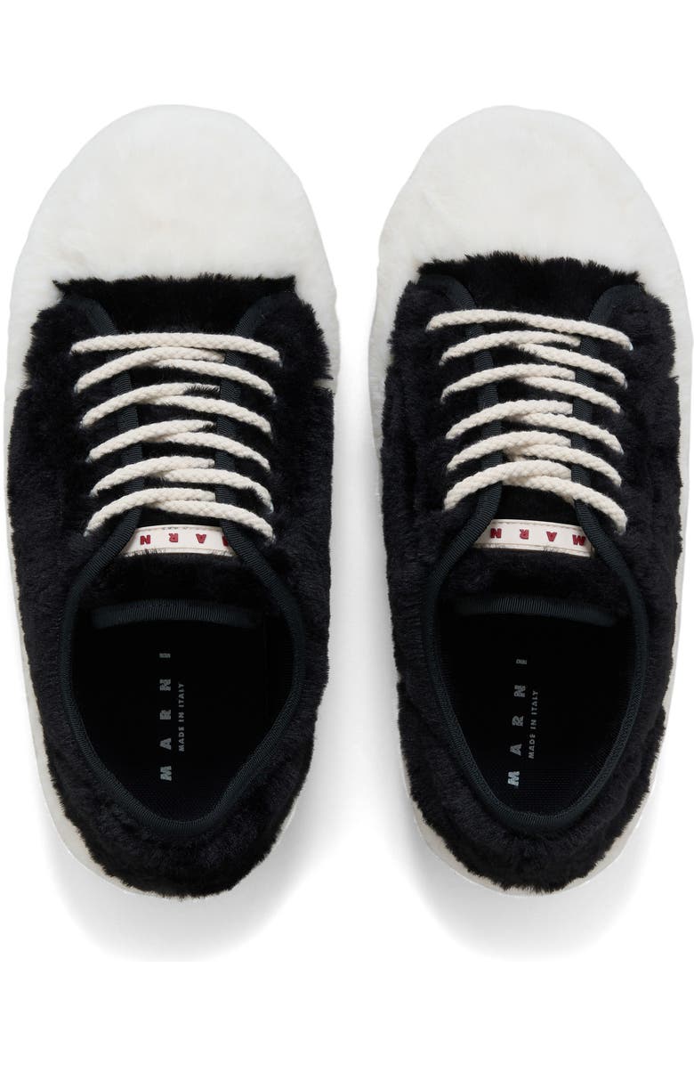 Marni Teddy Faux Fur Low Top Sneaker, Alternate, color,
